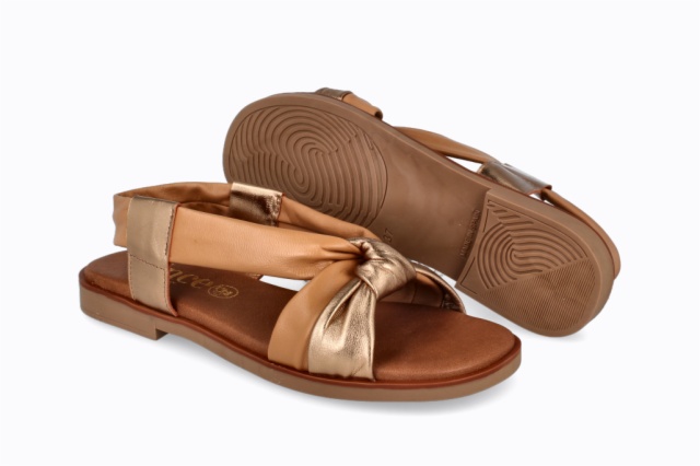 SANDALIAS BRONCE CAMEL CORFU