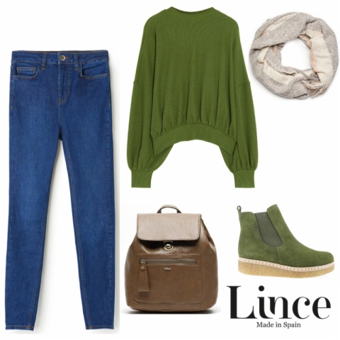 ¡Outfit en clave verde con botines Lince Shoes!